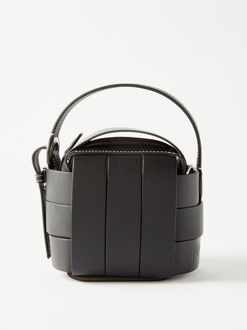 Jw Anderson - Knot Woven-leather Cross-body Bag - Womens - Black