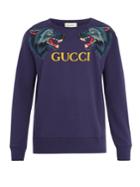 Gucci Wolf-appliqu Cotton Sweatshirt