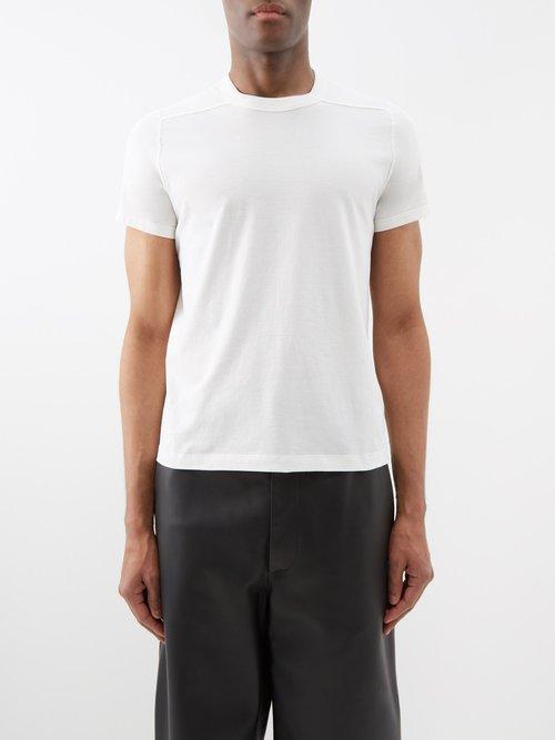 Rick Owens - Level Panelled Cotton-jersey T-shirt - Mens - White