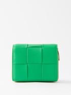 Bottega Veneta - Cassette Intrecciato Leather Wallet - Womens - Green