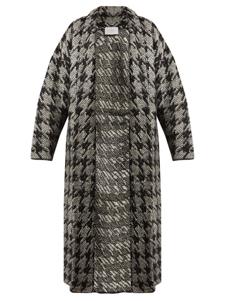 Gabriela Hearst Laurianna Houndstooth Wool-blend Cardigan