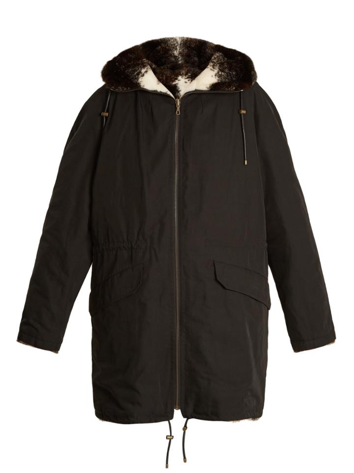 Yves Salomon Army Reversible Fur-lined Hooded Parka