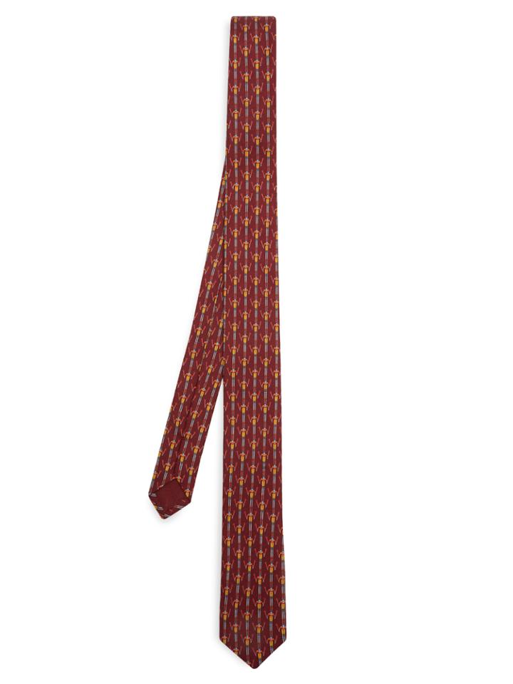 Prada Skier-print Skinny Silk-twill Tie