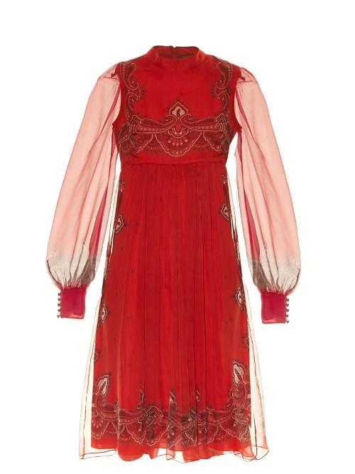 Alexander Mcqueen Paisley-print Babydoll Dress