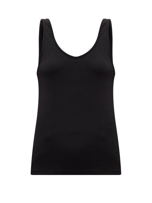 Matchesfashion.com Another Tomorrow - Scoop-neck Tank Top - Womens - Black