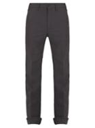 Prada Mid-rise Tapered-leg Wool Trousers