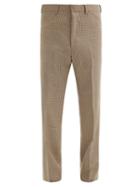 Matchesfashion.com Paul Smith - Houndstooth Wool-twill Straight-leg Trousers - Mens - Beige Multi