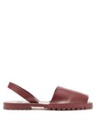 Matchesfashion.com Goya - Smotth Leather Sandals - Mens - Burgundy