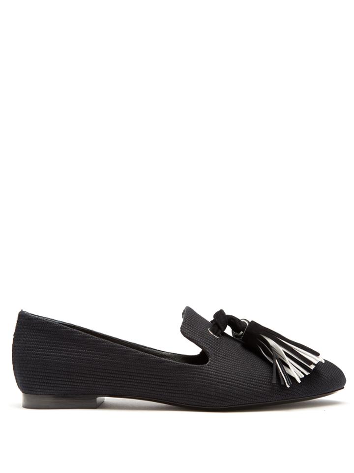 Proenza Schouler Tasselled Woven-canvas Loafers