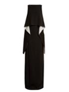 Givenchy Contrast-panel Boat-neck Stretch-cady Gown