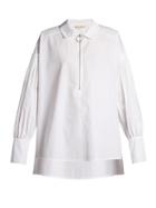 Matchesfashion.com Marni - Pleated Cotton Shirt - Womens - White