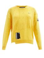 Matchesfashion.com Raf Simons - Logo-patch Merino-wool Sweater - Womens - Yellow