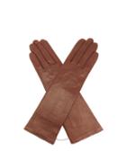 Matchesfashion.com Agnelle - Clia Silk-lined Leather Gloves - Womens - Brown