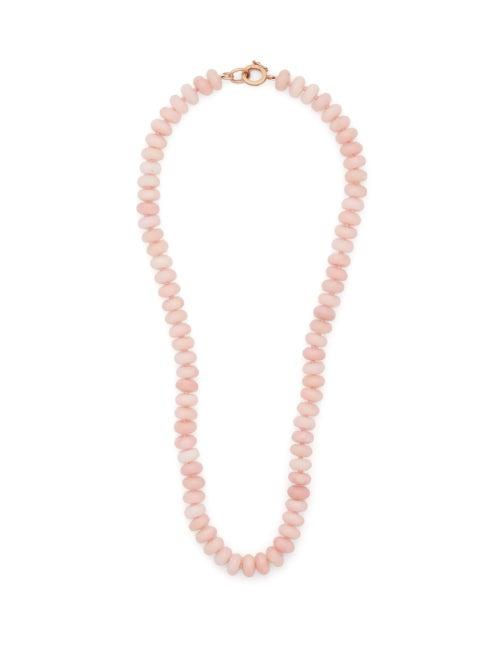 Matchesfashion.com Irene Neuwirth - Beaded Opal & 18kt Gold Necklace - Womens - Pink