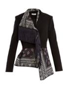 Matchesfashion.com Altuzarra - Liberty Scarf-panel Crepe Jacket - Womens - Black