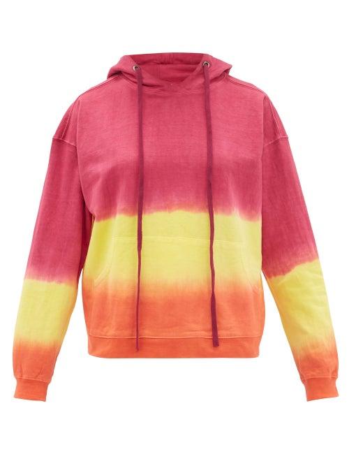 Matchesfashion.com Arizona Love - Alexa Tie-dye Cotton Hooded Sweatshirt - Womens - Pink Print