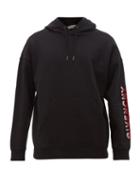 Matchesfashion.com Givenchy - Chenille-logo Cotton Hooded Sweatshirt - Mens - Black
