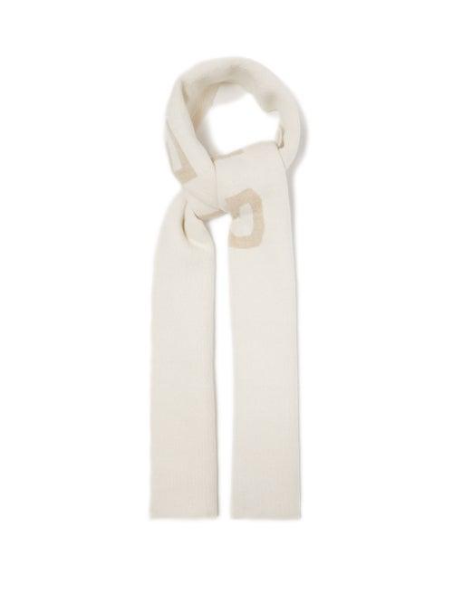 Givenchy - 4g-jacquard Wool-blend Scarf - Womens - Cream Beige