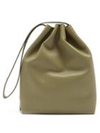 Matchesfashion.com Aesther Ekme - Marin Drawstring Leather Shoulder Bag - Womens - Green