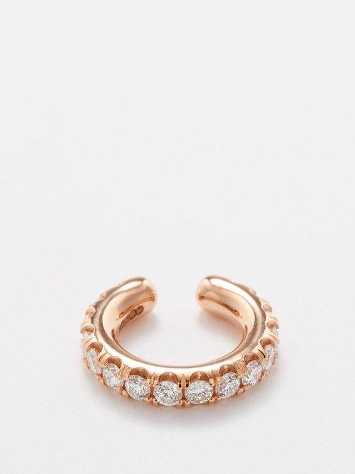 Spinelli Kilcollin - Eclipse Diamond & 18kt Rose Gold Single Ear Cuff - Womens - Rose Gold
