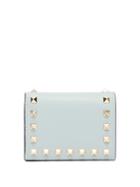 Matchesfashion.com Valentino - Rockstud Leather Wallet - Womens - Light Blue