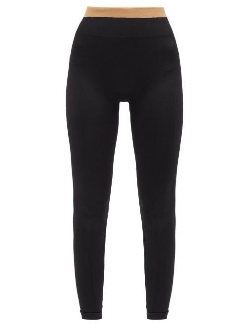 Matchesfashion.com Reebok X Victoria Beckham - Logo-jacquard Stretch-jersey Leggings - Womens - Black