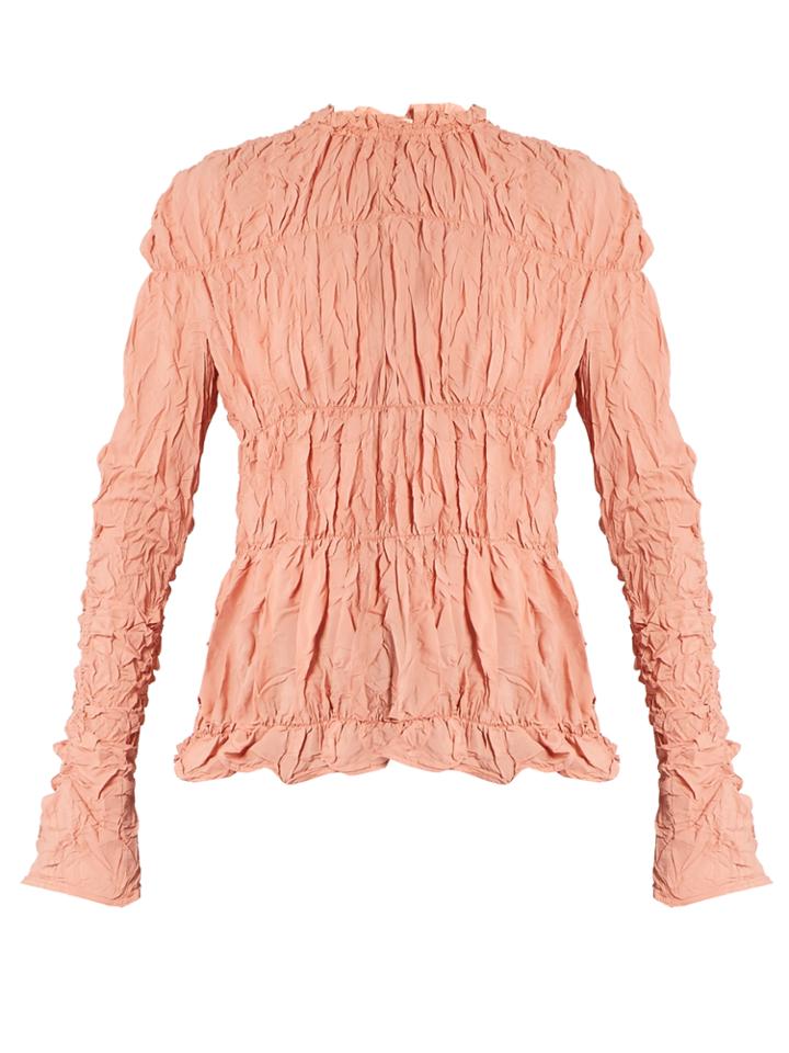Marni Smocked Crepe Top