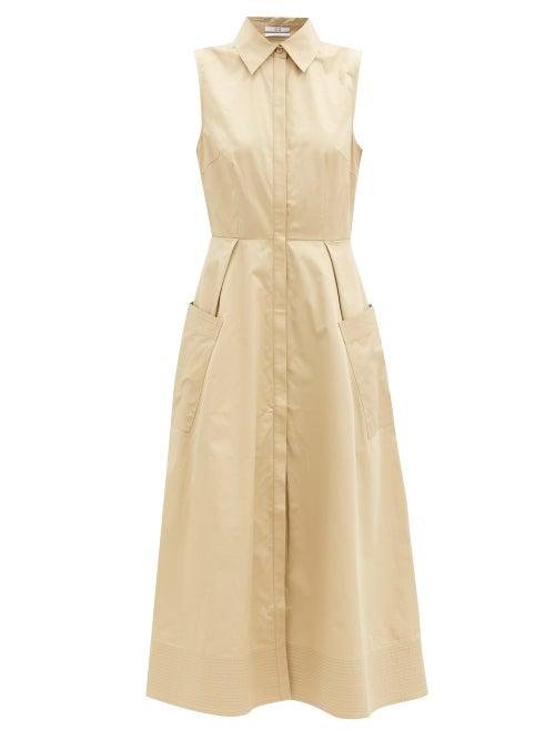 Matchesfashion.com Co - Flared Cotton-sateen Shirt Dress - Womens - Camel