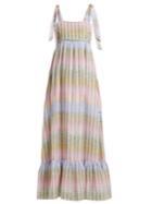 Athena Procopiou Cosmic Dancer Multi-thread Cotton-blend Maxi Dress