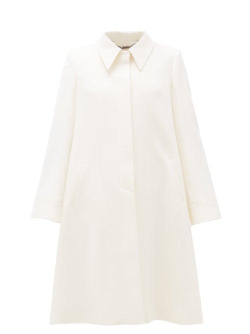 Matchesfashion.com Goat - Joplin Point-collar Wool-crepe Coat - Womens - White