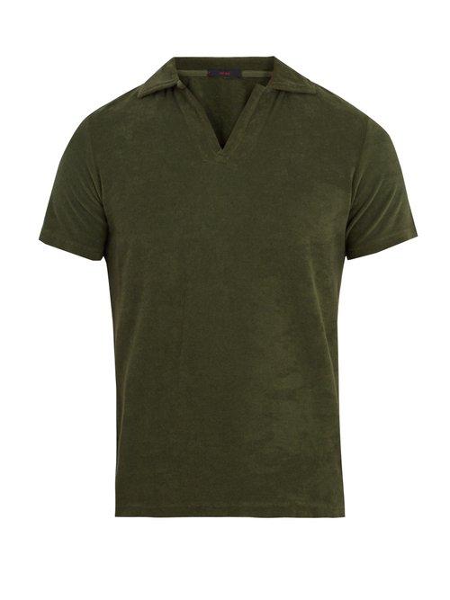 Matchesfashion.com The Gigi - Terry Towelling Cotton Polo Shirt - Mens - Green