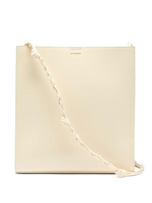 Ladies Bags Jil Sander - Tangle Medium Braided-strap Leather Shoulder Bag - Womens - White