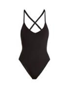 Matchesfashion.com Dos Gardenias - Darkstar Cross Back Swimsuit - Womens - Black