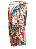 Matchesfashion.com Marni - Paint-print Poplin Wrap Skirt - Womens - Multi