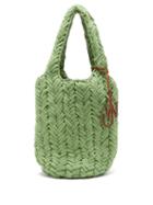 Jw Anderson - Shopper Hand-crocheted Cotton Tote Bag - Womens - Green