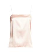 Matchesfashion.com Alexandre Vauthier - Scoop Back Satin Cami Top - Womens - Light Pink