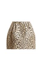 Valentino Leopard-print Brocade Skirt