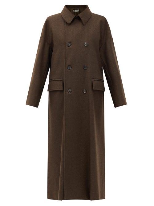 Matchesfashion.com Connolly - Double-breasted Yak-wool Coat - Womens - Dark Brown