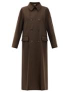 Matchesfashion.com Connolly - Double-breasted Yak-wool Coat - Womens - Dark Brown