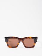 Jacquemus Eyewear - Baci Oversized Square Acetate Sunglasses - Womens - Brown Multi