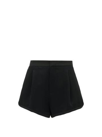 Matchesfashion.com Dundas - Tailored Satin-crepe Shorts - Womens - Black