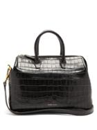 Matchesfashion.com Mansur Gavriel - Travel Mini Crocodile-effect Leather Bag - Womens - Black