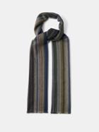 Paul Smith - Striped Virgin-wool Scarf - Mens - Grey Multi