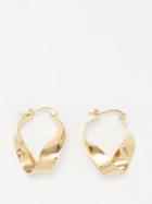 Jil Sander - Twisted Hoop Earrings - Womens - Gold