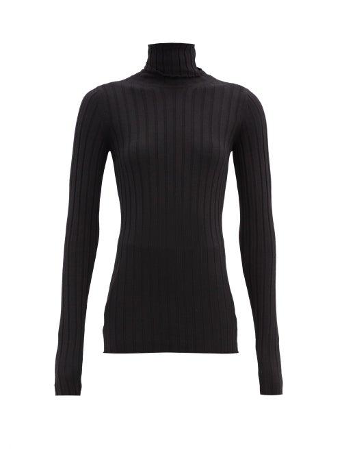 Matchesfashion.com Petar Petrov - Karen Roll-neck Merino-wool Sweater - Womens - Black