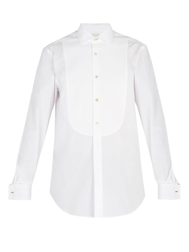 Paul Smith Double-cuff Curved-bib Cotton Evening Shirt