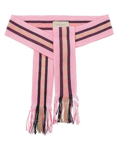 Matchesfashion.com Pippa Holt - Woven Cotton Belt - Womens - Pink