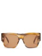 Matchesfashion.com Celine Eyewear - Flat Top Acetate Sunglasses - Womens - Tortoiseshell