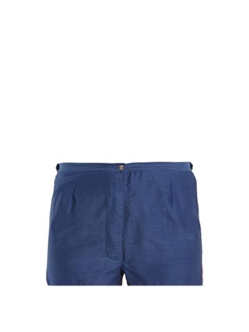 Thierry Colson Jours De Venise Cotton And Silk-blend Shorts