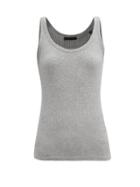 Matchesfashion.com Atm - Scoop-neck Ribbed Micromodal-blend Tank Top - Womens - Grey